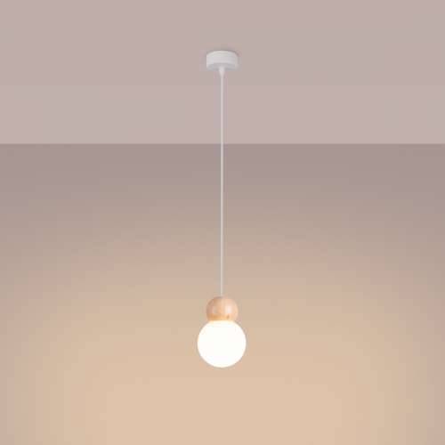 Lampada a sospensione PEKKA 1 bianco/legno naturale Cijena