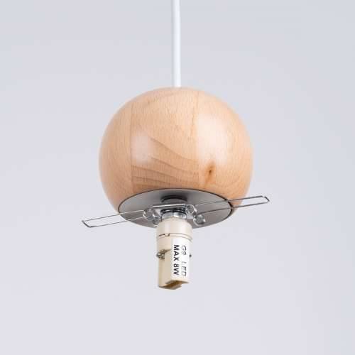 Lampada a sospensione PEKKA 1 bianco/legno naturale Cijena