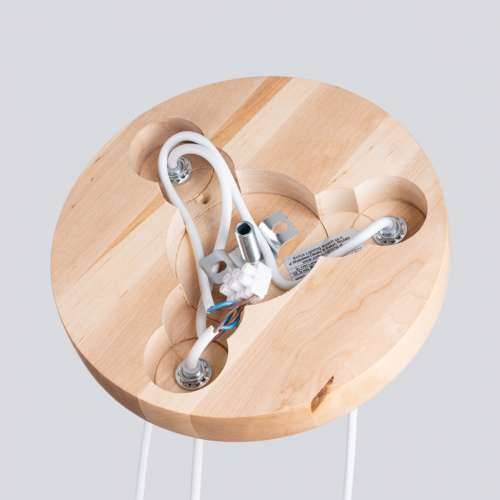 Lampada a suspensione PEKKA 3P bianco/legno naturale Cijena