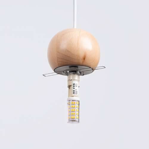 Lampada a suspensione PEKKA 3P bianco/legno naturale Cijena