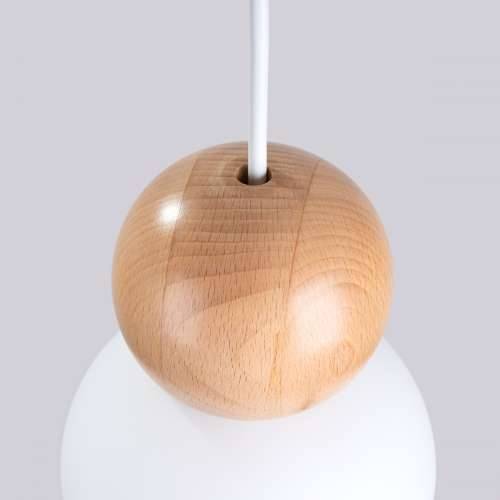 Lampada a suspensione PEKKA 3P bianco/legno naturale Cijena