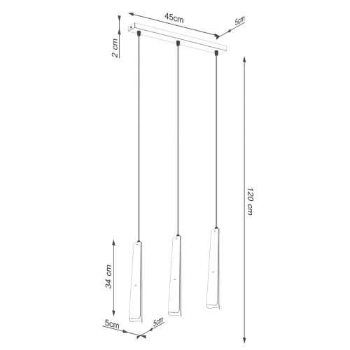 Lampada a suspensione PRYSM 3L bianco Cijena