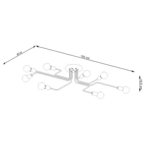 Luster VECTOR 8 crni Cijena