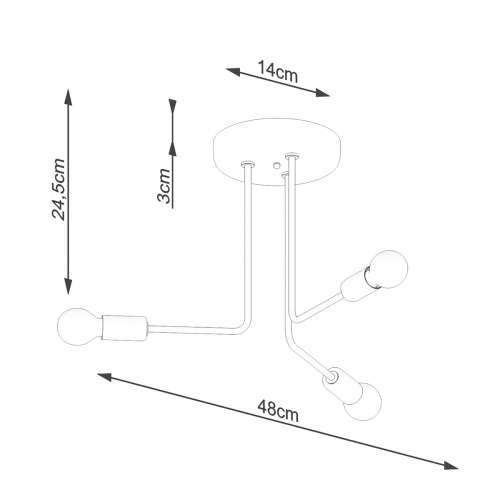 Luster NORAH 3 crni Cijena