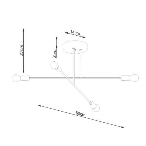 Luster NORAH 4 crni Cijena