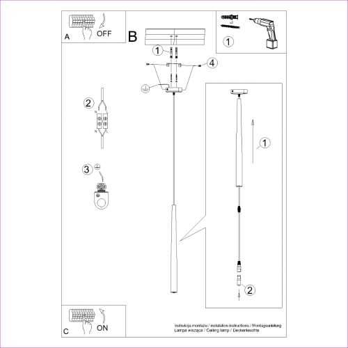 Pedant lampa BLISS 1 crna Cijena