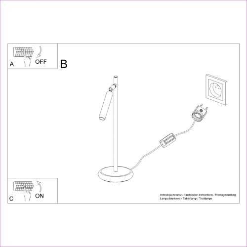 Stolna lampa PASTELO crna Cijena