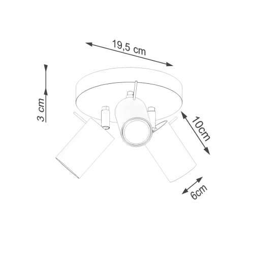 Stropna lampa RING 3P bež Cijena