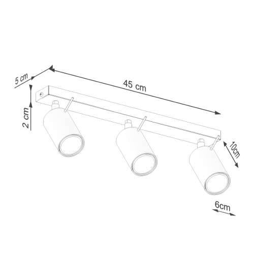 Stropna lampa RING 3L crvena oker Cijena