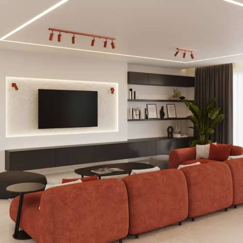Stropna lampa RING 3L crvena oker Cijena