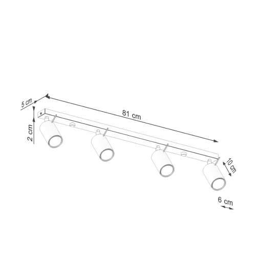 Stropna lampa RING 4L crvena oker Cijena