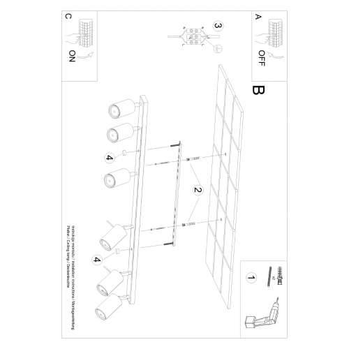 Stropna lampa RING 6L crvena oker Cijena