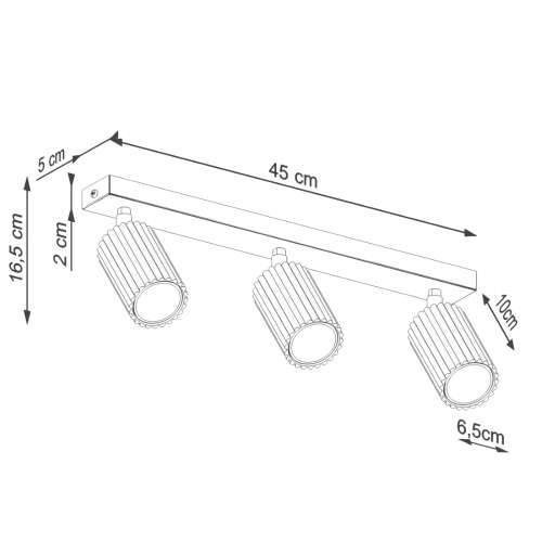 Stropna lampa KARBON 3L zlatna Cijena