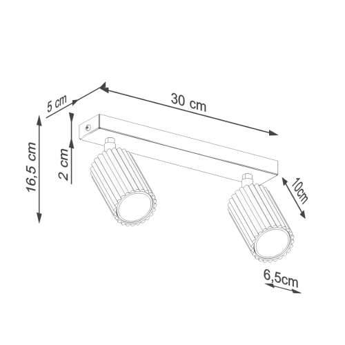 Stropna lampa KARBON 2 crna Cijena