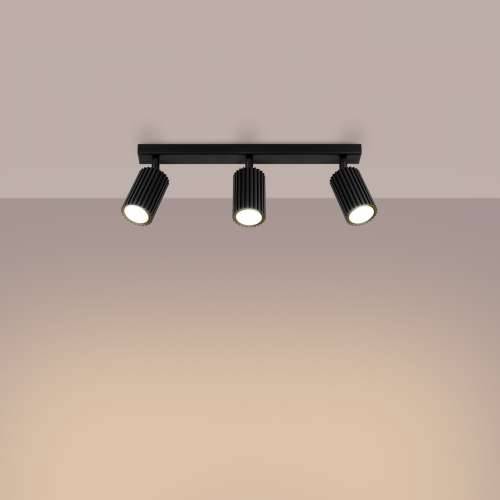Stropna lampa KARBON 3L crna Cijena