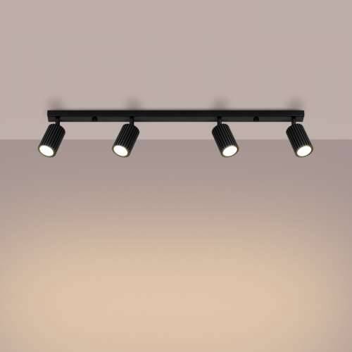 Stropna lampa KARBON 4L crna Cijena