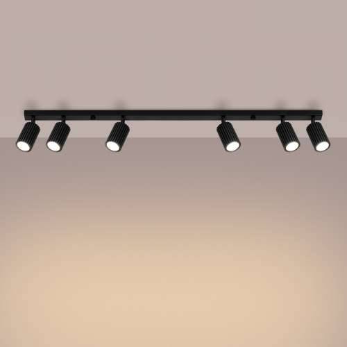 Stropna lampa KARBON 6L crna Cijena