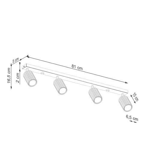 Stropna lampa KARBON 4L bež Cijena