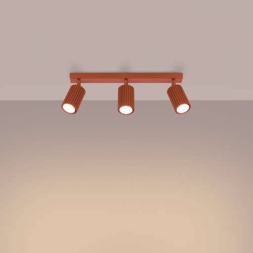 Stropna lampa KARBON 3L crveni oker Cijena