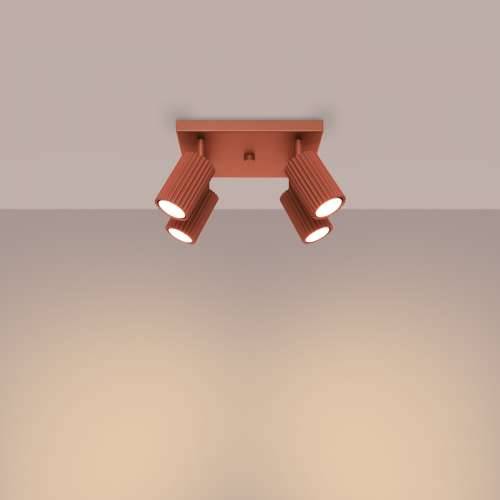 Stropna lampa KARBON 4 crveni oker Cijena