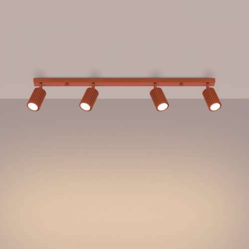 Stropna lampa KARBON 4L crveni oker Cijena