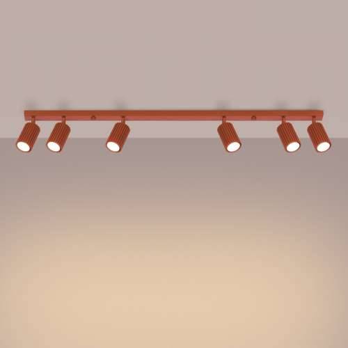 Stropna lampa KARBON 6L crveni oker Cijena