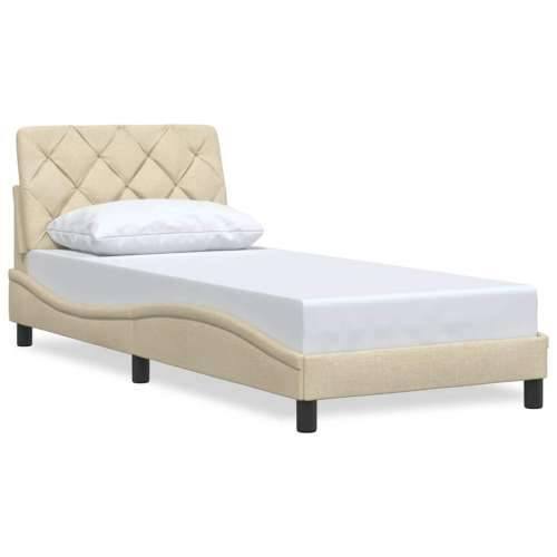 Okvir za krevet bez madraca krem 90x200cm od tkanine - Krema 90 x 200 cm Cijena