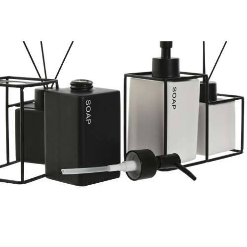 Set za Kupaonicu Home ESPRIT Bijela Crna Metal Dolomite 14,5 x 8 x 17 cm 2 Dijelovi (2 kom.) Cijena