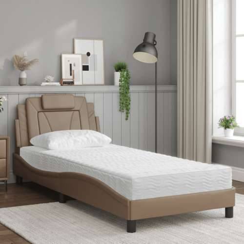 Krevet s madrac cappuccino 90x190 cm od umjetne kože - Boja cappuccina 90 x 190 cm Cijena