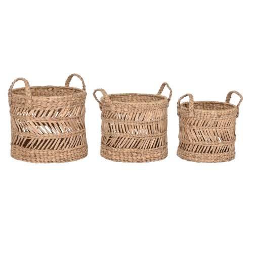 Set košara Home ESPRIT Prirodno Metal Prirodno vlakno (3 Dijelovi) Cijena