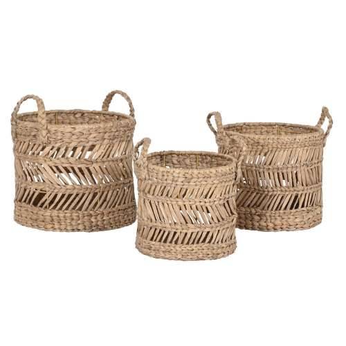 Set košara Home ESPRIT Prirodno Metal Prirodno vlakno (3 Dijelovi) Cijena