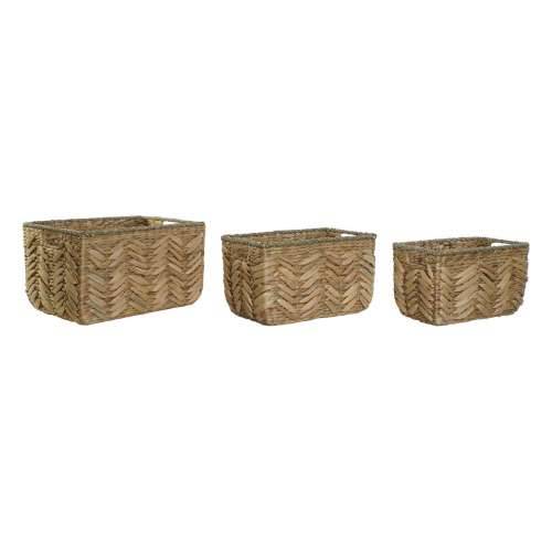 Set košara Home ESPRIT Prirodno Morska trava Prirodno vlakno Boho (3 Dijelovi) Cijena