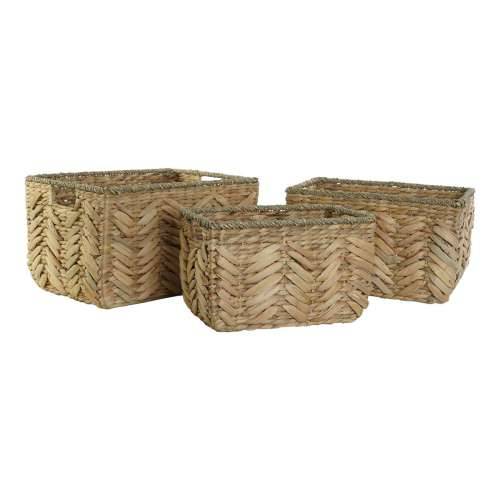 Set košara Home ESPRIT Prirodno Morska trava Prirodno vlakno Boho (3 Dijelovi) Cijena