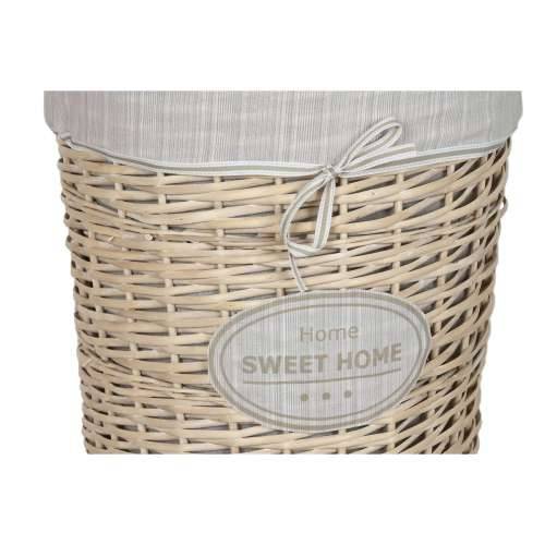 Košara za prljavo rublje Home ESPRIT Krema ispleten od pruća Shabby Chic 45 x 45 x 55 cm 3 Dijelovi Cijena