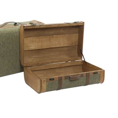 Set Škrinja Home ESPRIT Zelena Drvo Platno Tropsko 60 x 24 x 38 cm Cijena
