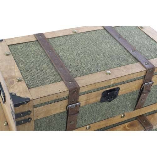 Set Škrinja Home ESPRIT Zelena Drvo Platno Tropsko 81 x 50 x 45 cm (3 kom.) Cijena