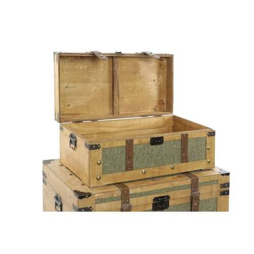 Set Škrinja Home ESPRIT Zelena Drvo Platno Tropsko 81 x 50 x 45 cm (3 kom.) Cijena