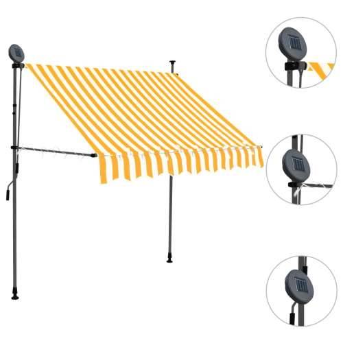 Tenda na ručno uvlačenje LED 100 cm bijelo-narančasta - Narančasta 1 100 cm Cijena