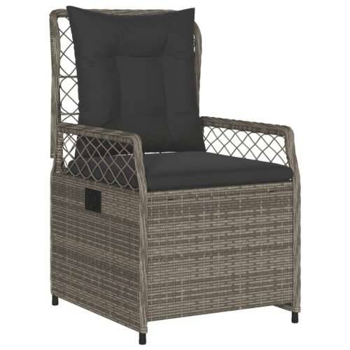 Vrtna garnitura - 3-dijelni vrtni blagovaonski set sivi od poliratana - Siva 80 x 80 x 74 cm 2 Cijena