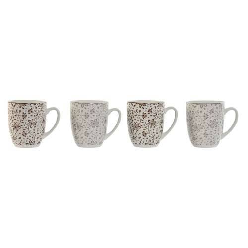 Set 4 Velikih Šalica Home ESPRIT Smeđa Bež Ziedi 340 ml Cijena