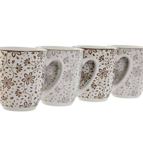 Set 4 Velikih Šalica Home ESPRIT Smeđa Bež Ziedi 340 ml Cijena