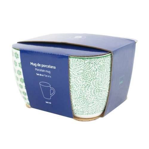 Set 4 Velikih Šalica Home ESPRIT Smeđa Bež Ziedi 340 ml Cijena