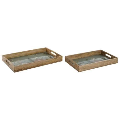 Set pladnjeva Home ESPRIT Plava Prirodno Drvo Manga 43,5 x 27 x 5,5 cm (2 kom.) Cijena