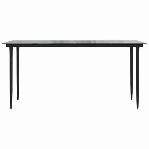 Vrtna garnitura - 5-dijelni vrtni blagovaonski set s jastucima od crnog - Crna 160 x 80 x 74 cm Da 4 Cijena