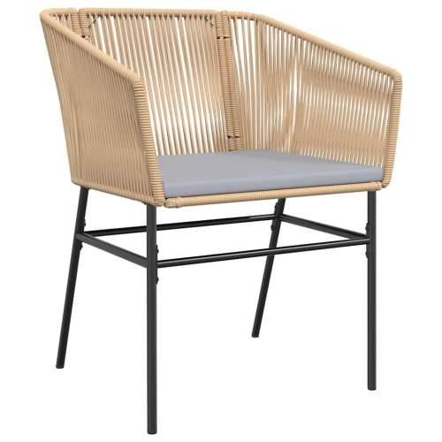 Vrtna garnitura - 5-dijelni vrtni blagovaonski set s jastucima poliratan i staklo - Smeđa 160 x 80 x 74 cm 4 Cijena