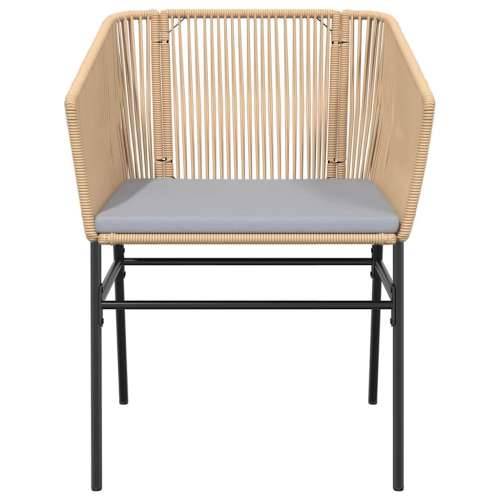 Vrtna garnitura - 5-dijelni vrtni blagovaonski set s jastucima poliratan i staklo - Smeđa 160 x 80 x 74 cm 4 Cijena