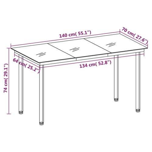 Vrtna garnitura - 5-dijelni vrtni blagovaonski set od poliratana s jastucima bež - bež i krem ​​bijela 140 x 70 x 74 cm 4 Cijena