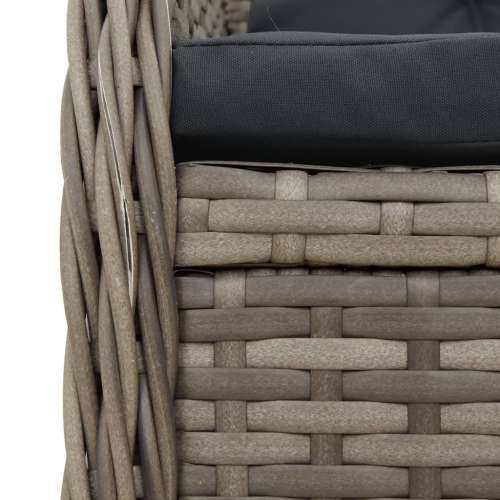 Vrtna garnitura - 5-dijelni vrtni blagovaonski set sivi od poliratana - Siva 140 x 70 x 74 cm 4 Cijena