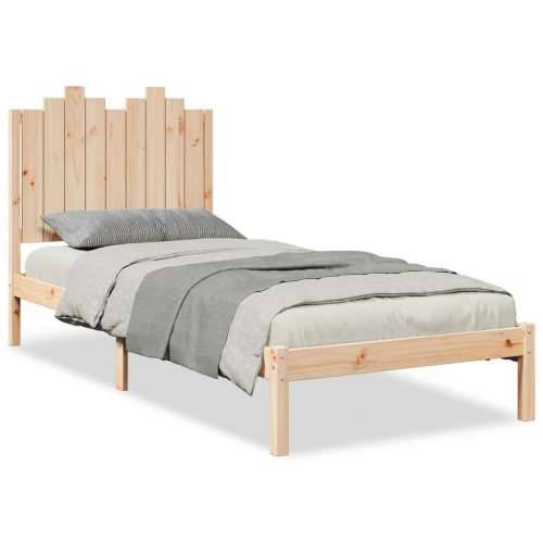 Dugi okvir kreveta bez madraca 100 x 220 cm masivno drvo - Prirodna 100 x 220 cm Cijena