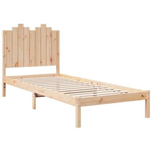 Dugi okvir kreveta bez madraca 100 x 220 cm masivno drvo - Prirodna 100 x 220 cm Cijena